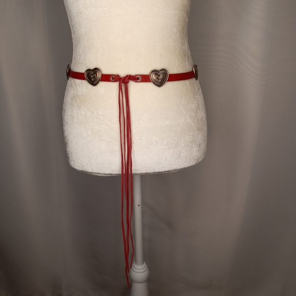 Fossil Accessories - FOSSIL Genuine Red Leather Belt Sz S